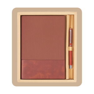 Set de Regalo Corporativo Promocional: Cuaderno de Cuero PU Grabado y Bolígrafo - Product Image 5