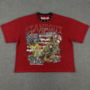 Camiseta de algodón grueso de corte regular para hombre, estilo urbano, ecológica, de secado rápido, transpirable, informal, con cuello redondo y manga corta - Product Image 1