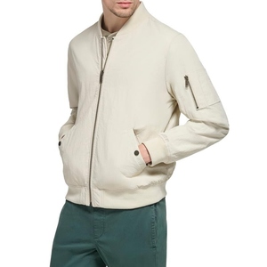 Blouson bomber à capuche pour homme, couleur violette, fermeture éclair légère, poche avant, vêtement décontracté pour l'automne, matière polyester, coupe classique - Product Image 5