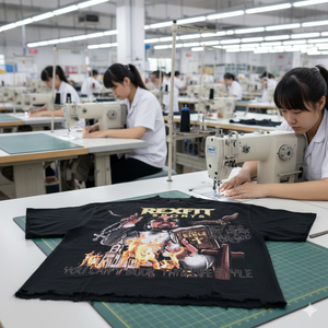 T-shirt court unisexe oversize en tissu épais 220 GSM, streetwear, impression de logo personnalisée, marque privée, faible MOQ - Product Image 1