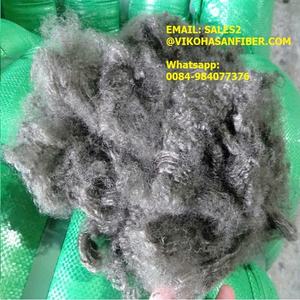 Haute qualité 15D HS marron Vikohasan OEKO-TEX fibre de polyester discontinue certifiée GRS recyclé 15 deniers filature siliconée - Product Image 4