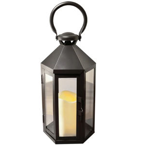 Lámpara Decorativa de Metal y Vidrio Más Vendida con Acabado Negro Mate, Lámpara para Velas para Decoración del Hogar y Exteriores, Hecha a Mano - Product Image 4