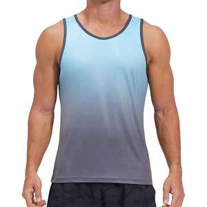 OEM Custom Men's Boys' Sports Tank Top Slim Fit Cotton Knitted Breathable Gym <b>Running</b> Vest <b>Singlets</b> - Product Image 4
