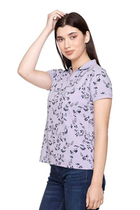 เสื้อโปโลกอล์ฟผู้หญิงคุณภาพสูง พิมพ์ลายดิจิทัล ระบายอากาศได้ดี ซับเหงื่อ เหมาะสำหรับกิจกรรมกลางแจ้ง สำหรับสุภาพสตรี เสื้อโปโลแบบซับลิเมชั่น - Product Image 5