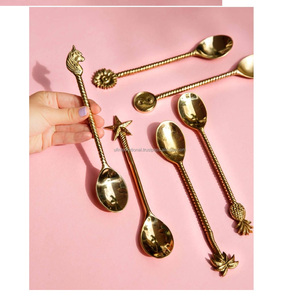 Metal Brass Flatware <b>Set</b> Restaurant Spoon Fork Knife Stainless Steel Gold Cutlery <b>for</b> Customized Size and <b>Sale</b> - Product Image 2