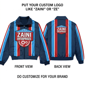 100% Polyester 120 GSM Canvas Windbreaker <b>Jacket</b> with Contrast Panel Navy <b>Red</b> Blue Custom Logo Windproof & <b>Waterproof</b> Breathable - Product Image 1