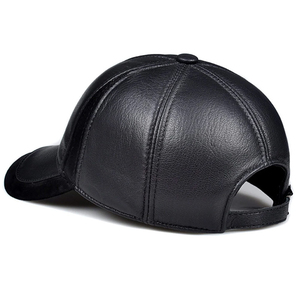 Best Seller Classic Genuine Leather <b>Baseball</b> <b>Cap</b> Adjustable Outdoor Casual Travel Fashion Wear Leather <b>Caps</b> for Men <b>Women</b> - Product Image 4