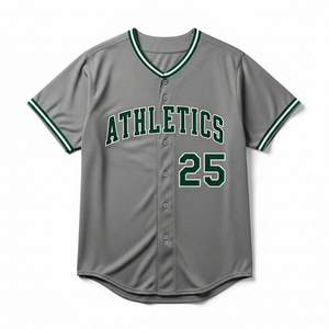 Maillots de baseball personnalisés par sublimation à prix d'usine, uniformes d'équipe en gros, respirants, à séchage rapide, en maille, col en V, grandes tailles - Product Image 1