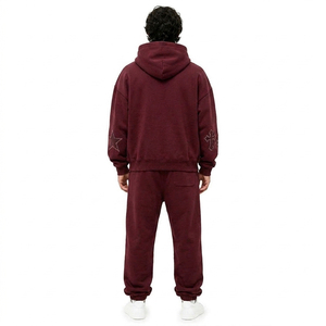 Survêtement pour homme à coupe droite, veste zippée et pantalon, fabricant, fournisseur en gros, taille personnalisée - Product Image 3