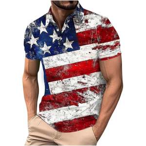 Camiseta de Golf Negra para Hombre Never Forget 911, Diseño Casual con Estampado de Bandera Americana, Manga Corta, Transpirable, Tejido de Poliéster/Algodón - Product Image 4