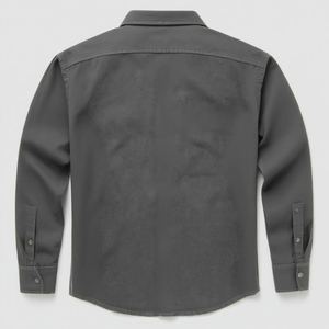 Chemises pour hommes en denim de coton lavé, boutonnées, respirantes, bleues, coupe classique, style décontracté, dernière collection de luxe - Product Image 2