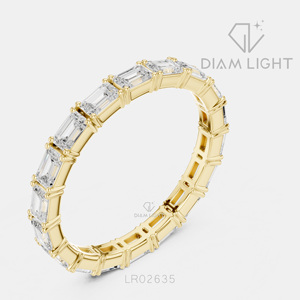 Bague de fiançailles en or blanc 14 carats avec diamant de laboratoire certifié IGI, taille émeraude 1,59 carat, bijoux fins - Product Image 6