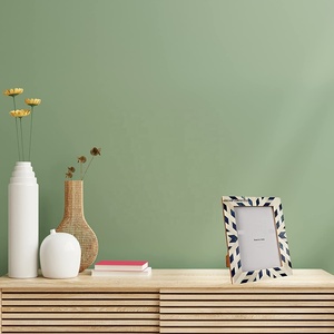 Handcrafted Geometric Design Bone Inlay Photo <b>Frame</b> for Tabletop and Wall Decor Vintage Artisan Made Picture <b>Frame</b> from India - Product Image 3