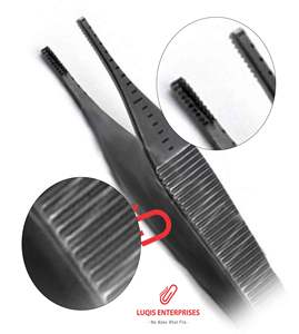 Pinzas Adson para Medir Cartílagos, Pinzas Quirúrgicas de Acero Inoxidable con Dientes Marrones, Instrumento Médico - Product Image 1