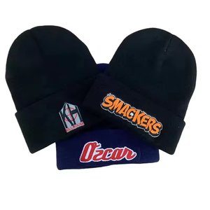 Chapeau d'hiver personnalisé avec logo, unisexe, adulte, 100% polyester, motif de dessin animé, usage sportif, broderie 3D, chapeau tricoté de haute qualité - Product Image 2