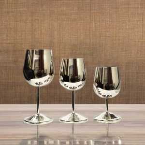 Copa de Vino de Acero Inoxidable de Alto Brillo Skies Trader, Copa de Metal Plateada, Irrompible, con Tallo, para Cócteles, Vajilla Premium para Bar - Product Image 6