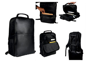 Sac pour ordinateur portable en cuir PU Liviya, sacoche de luxe imperméable multifonction pour hommes, idéal pour le bureau, les voyages, les salons professionnels et les cadeaux promotionnels - Product Image 3