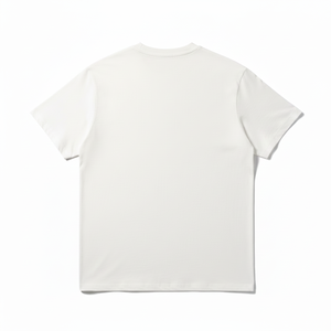Camiseta Premium de Algodón Blanco Tejido Sólido con Logotipo Frontal, Manga Corta, Ecológica - Product Image 2