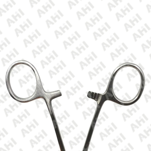 Pinzas Hemostáticas Manuales Curvas de Alta Precisión AHI, Pinzas Quirúrgicas Reutilizables de Acero Inoxidable con Certificación CE - Product Image 3