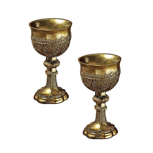 Verre à vin de luxe en métal plaqué or avec long pied, design martelé, pour bar, idéal pour servir bière et vin réfrigérés, accessoires de fête - Product Image 4