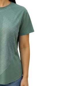 Manufacturer Customized Women Sage Green Quick Dry Sports T Shirt Breathable Lightweight Gym Running Workout Athletic Tee <b>Top</b> - Product Image 5
