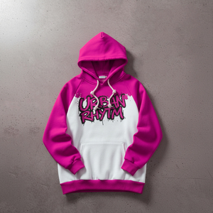 Custom Men Cotton Fleece <b>Pullover</b> Hoodie Two-Tone Oversized Streetwear Sweatshirt with Embroidered Logo <b>Jumpers</b> - Product Image 3