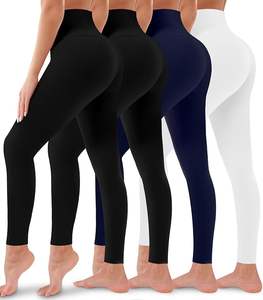 Leggings de yoga sin costuras color granate de secado rápido para mujer, 100% algodón, cintura alta, con logo personalizado, pantalones ajustados para mujer en venta - Product Image 1