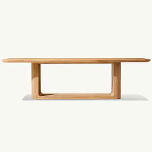 เฟอร์นิเจอร์โต๊ะทรงสี่เหลี่ยมทำจากไม้สักที่เป็นมิตรต่อสิ่งแวดล้อม ดีไซน์เรียบง่ายทันสมัย เหมาะสำหรับใช้งานกลางแจ้ง - Product Image 6