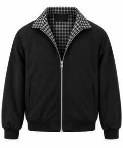 Custom Unisex Black Full <b>Zip</b> <b>Hooded</b> Jacket Casual Streetwear Polyester Sweatshirt Wholesale - Product Image 1