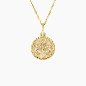 จี้เพชรรูปเหรียญราศีเมถุน - Product Image 2