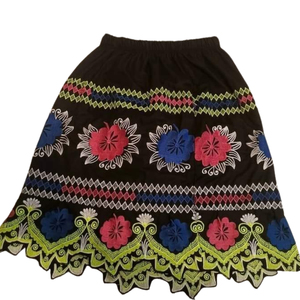 Nouvelle conception élégante, jupe décontractée pour femmes, 100% coton, anti-rides, prix d'usine, broderie personnalisée, best-seller, pour les occasions de fête - Product Image 1