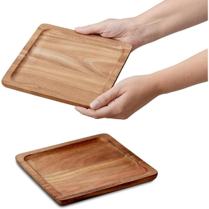 Bandeja ovalada de madera maciza personalizada, tabla decorativa hecha a mano para el hogar, cocina, restaurante, fiesta, decoración de platos de comida. - Product Image 2