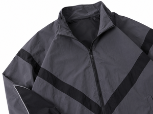 Wholesale Customizable <b>Racer</b> Starter Windbreaker <b>Jacket</b> zipper Closure Windproof Sporty collar Quarter-Zip Loose fit custom logo - Product Image 6