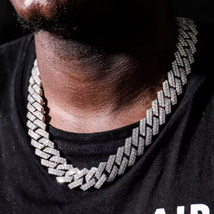 Cadena Cubana de Plata de Ley 925 con Diamantes Cultivados en Laboratorio, Certificación IGI, 6MM - 16MM, 14-30 Pulgadas, Estilo Hip Hop, Cadena Cubana con Incrustaciones de Diamantes para Hombre - Product Image 3