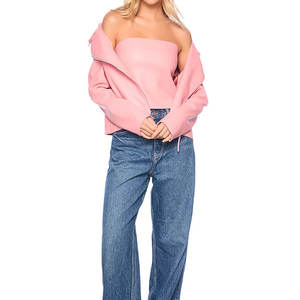 Chaqueta de cuero moderna para mujer con material de cuero duradero, estilo elegante, perfecta para la moda urbana de invierno y uso diario. - Product Image 3