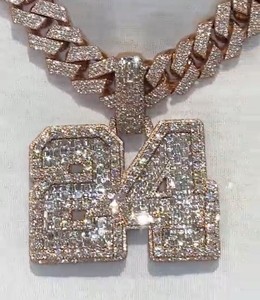 Pendentif Cœur 3D Hip Hop en Argent 925 Plaqué Or 18 carats avec Diamants Moissanite VVS Personnalisés, Bijoux Fins Ice Out pour Hommes et Femmes - Product Image 4