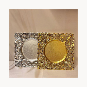 Customized Stylish Metal Charger <b>Plate</b> New Design Decorative Dining Charger <b>Plate</b> New Arrival For Hotel Restaurant Table - Product Image 6