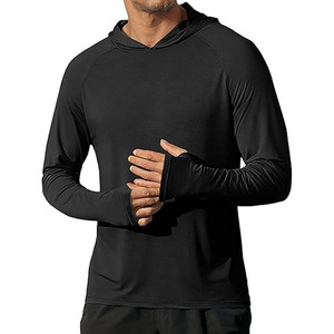 Camisa de Pesca para Hombre, Negra, UPF 50, Estampada, Manga Larga, Transpirable, Spandex/Poliéster, 180g - Product Image 1