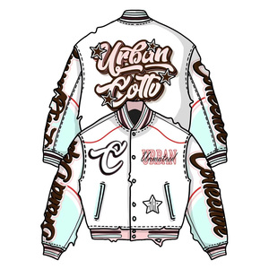 Veste universitaire en laine de haute qualité pour homme, luxe, hiver, style baseball, broderie chenille, cuir PU, réversible - Product Image 4