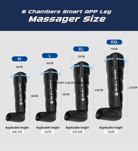 Masseur de jambes sans fil AS ALL STAR à 6 chambres de compression d'air, contrôle par application Bluetooth, batterie 5200 mAh pour la récupération sportive - Product Image 4