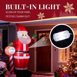 Insegna Gonfiabile di Babbo Natale al Polo Nord 8.2FT, Decorazioni Natalizie Illuminate per Giardino, 100% Impermeabile, Facile da Gonfiare, per Esterni - Product Image 3