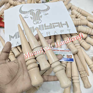 Pulidor de cuero de madera de haya natural y ecológico, forma redonda, accesorios para artesanía en cuero, suaviza las fibras del cuero - Product Image 2