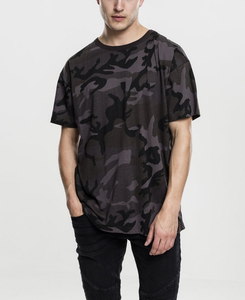 T-shirt camouflage surdimensionné pour homme, 100 % coton épais 240 GSM, coupe décontractée, fabrication OEM, vente en gros, logo personnalisé - Product Image 5