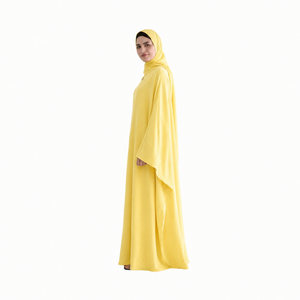 Nuevo Conjunto de Abaya Larga Talla Grande ODM 2026 con Hiyab a Juego, Ropa Casual de Manga Larga para Mujer, Tela Suave Antiarrugas - Product Image 2