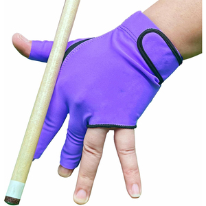 Gant de billard vert demi-doigt pour main droite, en polyester, avec fermeture auto-agrippante, pour usage sportif - Product Image 4