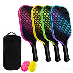 Raquette de pickleball personnalisée en fibre de verre, durable, épaisseur 14 mm, forme standard 40 trous, sac de transport en nylon, marque personnalisée, livraison rapide, OEM - Product Image 1