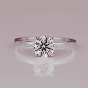 Anillo de compromiso de diamante cultivado en laboratorio de quilates personalizado de alta calidad 10/14/18K oro sólido compromiso romántico y anillo de bodas para mujer - Product Image 1