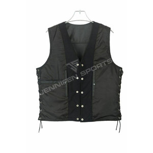Chaleco de Motocicleta para Hombre, de Cuero Genuino, Acolchado, Casual, Transpirable, para Invierno, con Cierre de Cremallera, para Motociclistas, con Múltiples Bolsillos - Product Image 3