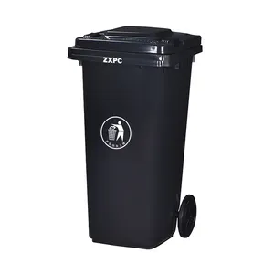 Fornecedores de recipientes de lixo grandes de plástico para reciclagem e resíduos móveis de 120l, recipientes de lixo para resíduos
