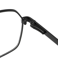 Montures optiques carrées en métal pour hommes, double pont, lunettes bicolores, vente en gros, fabricant de lunettes avec logo personnalisé OEM